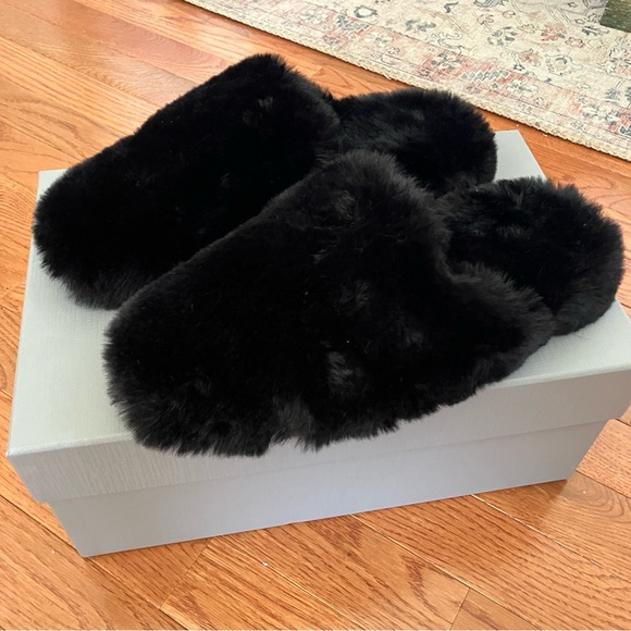 Balenciaga Black Teddy Mules - Picture 1 of 5